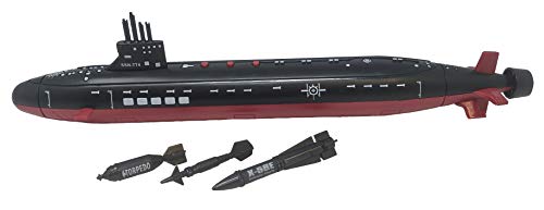 Promo 16.5 Inch Toy Navy Black Submarine With Sound Effects And Torpedo (2 Pack) - Naval-Themed Activity Set
