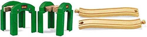 World – 33253 Stacking Track Supports 2 Piece Toy Train Accessory For Kids Age 3 And Up Green - Interactive Railway Play Set