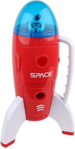 New Spaceship Rocket Toy Playset With 2 Astronauts And Rover Vehicle – Lights And Sound Effects Plus Carrying Handle For Blasting To The Moon And Flying Back – Play And Explore Space Toy - Space-Themed Activity Set