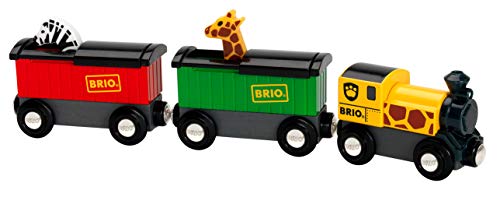 RIO World – 33722 Safari Train 3 Piece Toy Train Accessory For Kids Age 3 And Up - Interactive Railway Play Set