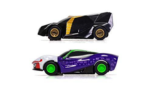 Micro Scalextric Justice League Batman Vs Joker Battery Powered 1:64 Slot Car Race Track Set G1155T Black - Creative Track-Building Edition