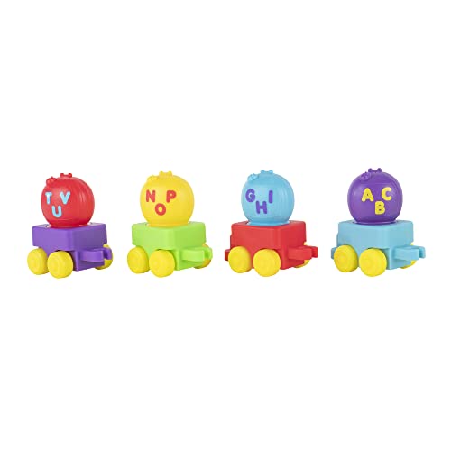 Musical Alphabet Train With JJ-Features Alphabet Train With Music,Sounds & Phrases-4 Alphabet Wagons,1 JJ Conductor Figure-Plays Clips Of ABC Song -Toys For Kids And Preschoolers - Interactive Railway Play Set