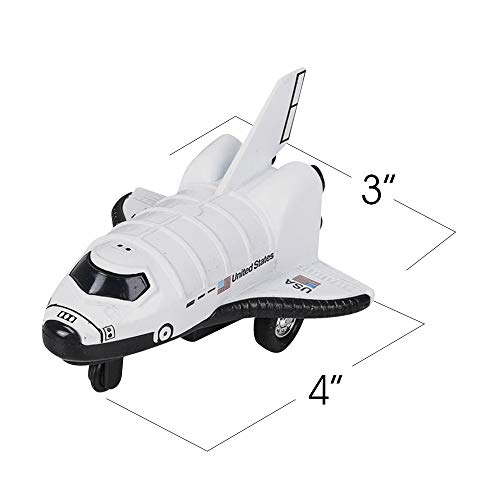 Diecast Mini Space Shuttle With Pullback Mechanism Set Of 2 Diecast Metal NASA Space Toys For Boys Astronaut Cake Decorations Astronaut Space Theme Party Favors - Space-Themed Activity Set