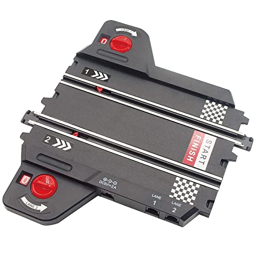 Super 251 USB Power Slot Car Racing Set LED Headlights Strong Magnetic Base Mechanical Lap Counter & Powerbase Integrated As Combo Track For Ages 8 And Up - Creative Track-Building Edition