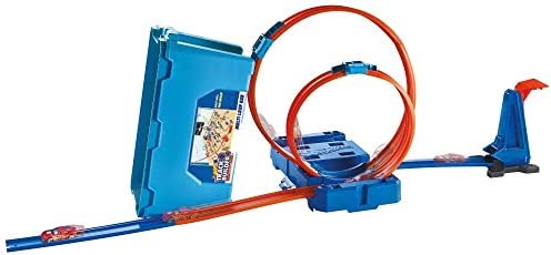 Deals Track Builder Multi Loop Box Ultimate Storage 10 Feet Of Track Connectors Launcher Diecast Car Portable Ages 4 And Abov - Creative Track-Building Edition
