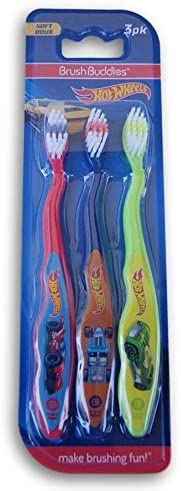 Thomas The Train & Friends Soft Toothbrushes 3 Pack Brush Buddies (Blue Yellow Red) - Interactive Railway Play Set