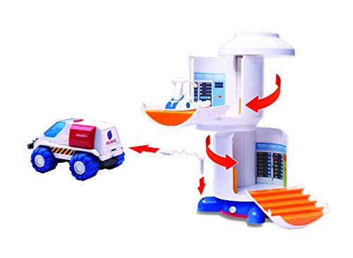 Pace Playset – Toy Space Shuttle Space Station & Space Rover With Lights And Sound & 2 Astronaut Figurine Toys For Boys And Girls - Space-Themed Activity Set
