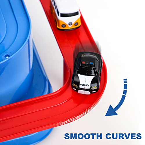 New Car Adventure Toys Race Track For Toddlers – Boy Toy & Race Tracks For Boys – Toddler Car Toys Preschool Educational Toy Cars For Kids 3 4 5 6 7 Year Old Car Track Gifts For Kids - Creative Track-Building Edition