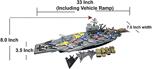 Deals Aircraft Carrier Submarine Destroyer Ship Combo With Military Vehicles And Fighter J - Naval-Themed Activity Set