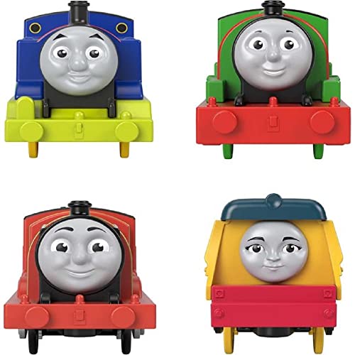 Percy James & Rebecca Train Engine Set – Set Of 4 Motorized Toy Train Engines For Preschool Kids Ages 3 Years & Ol - Interactive Railway Play Set