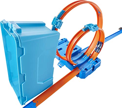 Deals Track Builder Multi Loop Box Ultimate Storage 10 Feet Of Track Connectors Launcher Diecast Car Portable Ages 4 And Abov - Creative Track-Building Edition