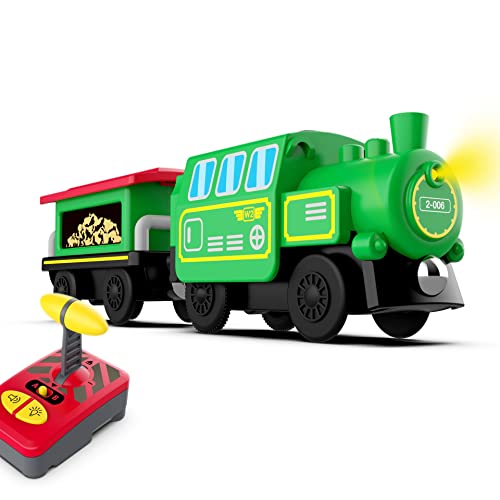 Budget Wooden Train Accessories Battery Operated Locomotive Train Remote Control Train For Track Set Powerful Engine Train Vehicles Fit All Major Brands Track Railway System (Battery Not Included) - Interactive Railway Play Set