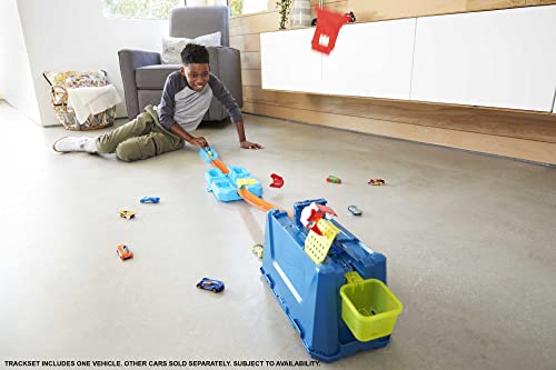 Wholesale Track Builder Unlimited Stunt Crash Box Playset With 18 Building Components In Storage Box With Lid & One 1:64 Scale Hot Wheels Car Awesome Gift For Kids 6 To 12 Years Old - Creative Track-Building Edition