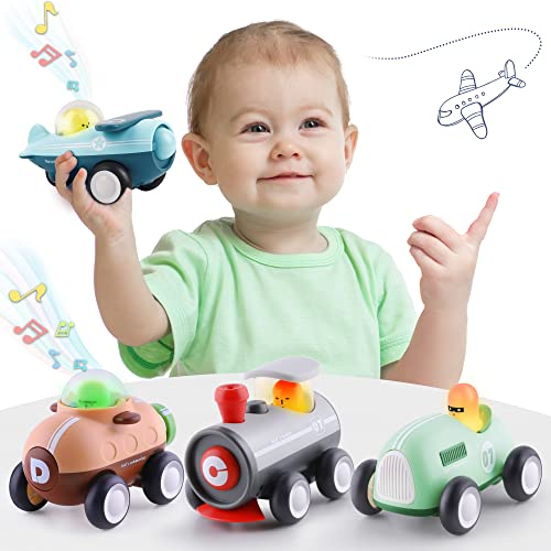 Promo Baby Car Toys W/ Lights Music Toddler Push And Go Friction Powered Toy Set Kids Electronic Submarines Vehicle Playset Birthday Gift For 12 18 Month 1 2 3 Years Old Boys Girls Infants - Naval-Themed Activity Set