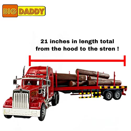 Wholesale Rig Heavy Duty Tractor Trailer Transport Series Lumber Truck Tractor Trailer - Hands-On Tractor Play Collection