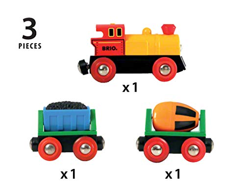 Budget RIO World – 33319 Battery Operated Action Train 3 Piece Toy Train For Kids Ages 3 And Up - Interactive Railway Play Set