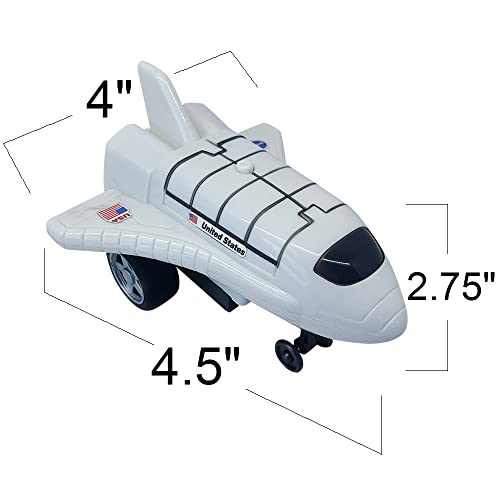 New Light Up Space Shuttle Toys Battery Operated Spaceship Toy With LEDs Sound And Push And Go Motion NASA Toys Outer Space Shuttle Toy Gifts For Boys And Girls Set Of 3 - Space-Themed Activity Set
