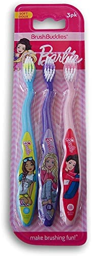 Thomas The Train & Friends Soft Toothbrushes 3 Pack Brush Buddies (Blue Yellow Red) - Interactive Railway Play Set