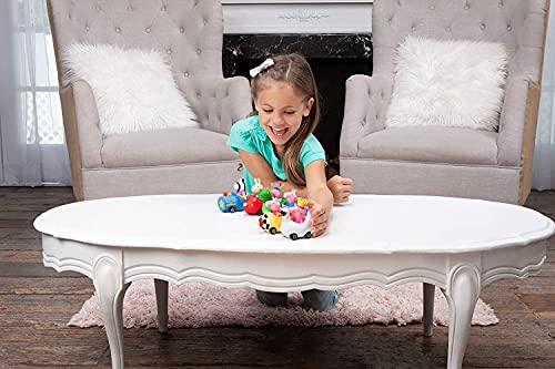 Mini Buggies 6 Pack Set – Peppa George Pig Zoe Zebra & Richard Rabbit In Fun Vehicles & Cars – Toy Gift For Kids – Ages 2+ - Interactive Railway Play Set