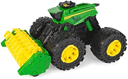 Toddler Toys Lights And Sounds Monster Treads Tractor Toy With Wagon 8 Inch Green Ages 3+ Red - Hands-On Tractor Play Collection