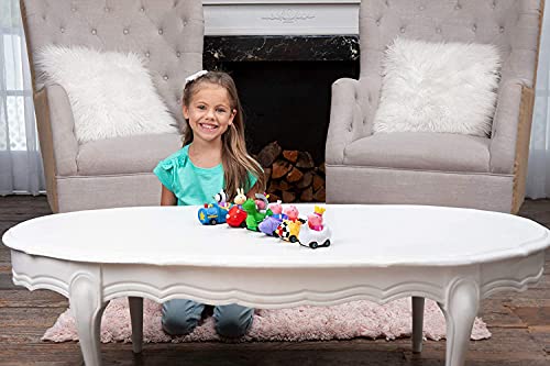 Mini Buggies 6 Pack Set – Peppa George Pig Zoe Zebra & Richard Rabbit In Fun Vehicles & Cars – Toy Gift For Kids – Ages 2+ - Interactive Railway Play Set