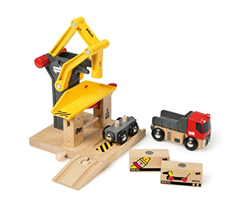 RIO World – 33280 Freight Goods Station Toy Train Accessories For Kids Age 3 And Up Green - Interactive Railway Play Set
