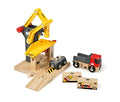RIO World – 33280 Freight Goods Station Toy Train Accessories For Kids Age 3 And Up Green - Interactive Railway Play Set