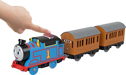 Thomas & Friends Motorized Talking Thomas Engine With Annie & Clarabel Battery-Powered Toy Train With Character Sounds And Phra - Interactive Railway Play Set