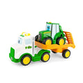 Lights & Sounds Farmin Friends Toy Hauling Set With Toy Truck And Backhoe Tractor Toy Ages 18 Months And Up - Hands-On Tractor Play Collection