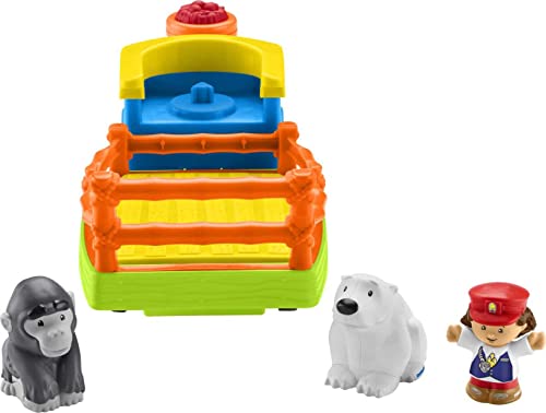 Little People Zoo Train Toy With Music And Sounds For Toddlers 1 Conductor And 2 Animal Toy Figures Choo-Choo Zoo Train - Interactive Railway Play Set