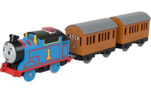 Thomas & Friends Motorized Talking Thomas Engine With Annie & Clarabel Battery-Powered Toy Train With Character Sounds And Phra - Interactive Railway Play Set