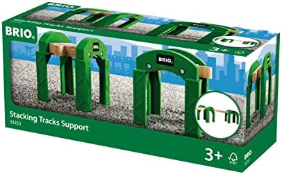 World – 33253 Stacking Track Supports 2 Piece Toy Train Accessory For Kids Age 3 And Up Green - Interactive Railway Play Set