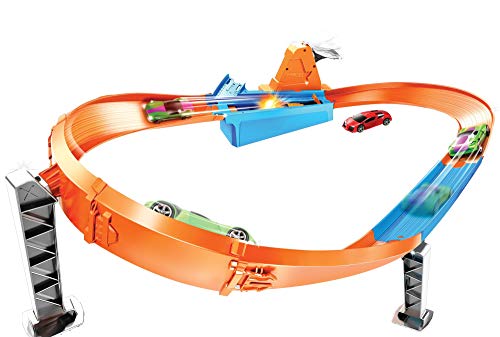 Rapid Raceway Champion Action Hot Wheels Championship Track Speed Boost Oval Track Ages 4 And Older - Creative Track-Building Edition