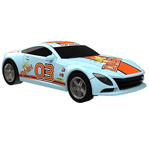 Super 251 USB Power Slot Car Racing Set LED Headlights Strong Magnetic Base Mechanical Lap Counter & Powerbase Integrated As Combo Track For Ages 8 And Up - Creative Track-Building Edition