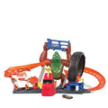 Cheap Toxic Gorilla Slam Gas Station & Tire Repair Shop Playset With Adjustable Launcher Lights & Sounds & 1 1:64 Scale Car Connects To Other Track Sets Gift For Kids 5 Years Old & Up - Creative Track-Building Edition
