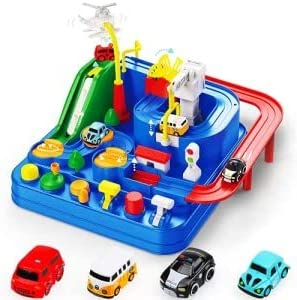 New Car Adventure Toys Race Track For Toddlers – Boy Toy & Race Tracks For Boys – Toddler Car Toys Preschool Educational Toy Cars For Kids 3 4 5 6 7 Year Old Car Track Gifts For Kids - Creative Track-Building Edition