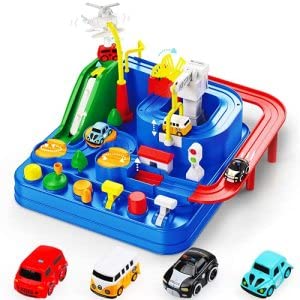 New Car Adventure Toys Race Track For Toddlers – Boy Toy & Race Tracks For Boys – Toddler Car Toys Preschool Educational Toy Cars For Kids 3 4 5 6 7 Year Old Car Track Gifts For Kids - Creative Track-Building Edition