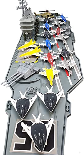 Deals Aircraft Carrier Submarine Destroyer Ship Combo With Military Vehicles And Fighter J - Naval-Themed Activity Set