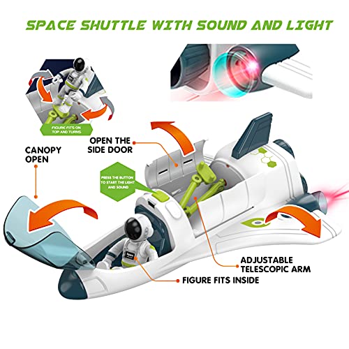 Cheap Space Shuttle Toys For 3 4 5 6 7 Year Old Boys Lights & Sounds Space Toys For Kids 3-5 With 2 Astronauts Toy Shuttle And Rover Spaceship Toys Playsets Birthday Easter Boys Girls - Space-Themed Activity Set