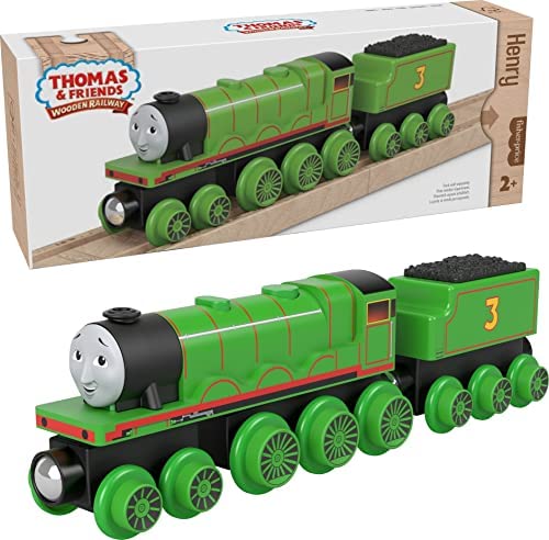 Cheap Wooden Railway James Engine And Coal Car Push-Along Train Made From Sustainably Sourced Wood For Kids 2 Years And Up - Interactive Railway Play Set