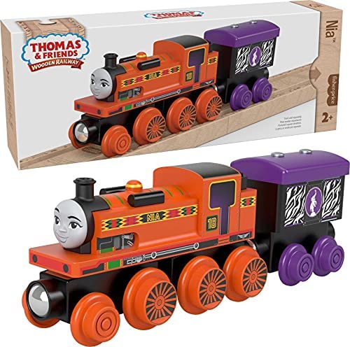 Cheap Wooden Railway James Engine And Coal Car Push-Along Train Made From Sustainably Sourced Wood For Kids 2 Years And Up - Interactive Railway Play Set