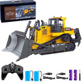 Bnam Remote Control Bulldozer RC 1/16 Full Functional Construction Vehicle 2.4Ghz 9 Channel Dozer Front Loader Toy With Light And Sound For Kids Age 6 7 8 9 10 And Up Years Old - Hands-On Tractor Play Collection