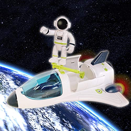 Budget Space Shuttle Spacecraft Airplane Toys For Kids With Lights & Sound & Astronaut Figure,Spaceship Toys For Any Interstellar Mission Adventure,Toy Rocket Gift For Boys 3-5-8 - Space-Themed Activity Set