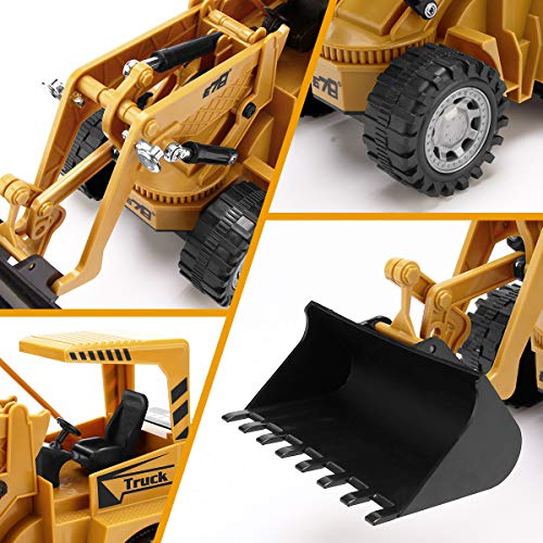 Remote Control Construction Toy – RC Bulldozer 1/24 Front Loader RC Tractor Vehicles With 2 Rechargeable Batteries Pretend Construction Playset Toys For 3 4 5 6 Years Old Boys Girls Kids Gift - Hands-On Tractor Play Collection