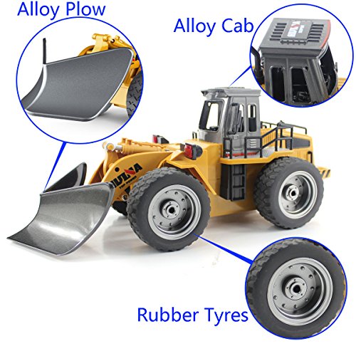 Deals Fisca RC Truck Remote Control Snow Plow 6 Channel 2.4G Alloy Snow Sweeper Vehicle 4WD Tractor Toy With Lights For Kid - Hands-On Tractor Play Collection