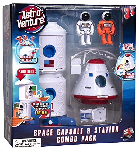 Top 10 Stro Venture Space Playset – Toy Space Station & Space Capsule With Lights And Sound & 2 Astronaut Figurine Toys For Boys And Girls - Space-Themed Activity Set