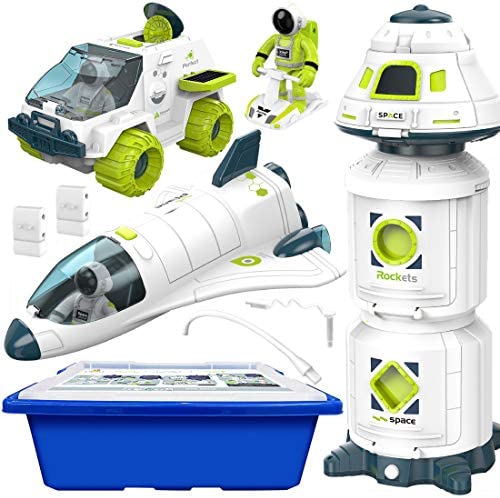 Budget Space Shuttle Spacecraft Airplane Toys For Kids With Lights & Sound & Astronaut Figure,Spaceship Toys For Any Interstellar Mission Adventure,Toy Rocket Gift For Boys 3-5-8 - Space-Themed Activity Set