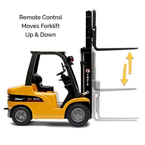 Deals Jumbo Remote Control Forklift 13 Inch Tall 8 Channel Full Functional Professional RC Forklift Construction Toys High Powered Motors 1:10 Scale – Heavy Metal – (TR-216) - Hands-On Tractor Play Collection