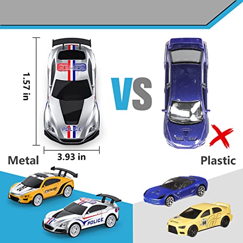Electric High-Speed Slot Car Race Car Track Sets With 2 1:43 Scale Slot Cars And 2 Hand Controllers With Headlights And Dual Racing Toys Gifts For 6 7 8 9 10 11 12 Boys Girl - Creative Track-Building Edition
