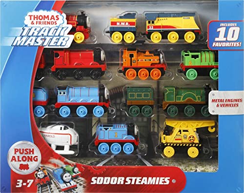 Deals Price Thomas & Friends Sodor Steamies 10-Pack Of Die-Cast Metal Push-Along Train Engines And Vehicles For Preschool Kids Ages 3 And Up - Interactive Railway Play Set